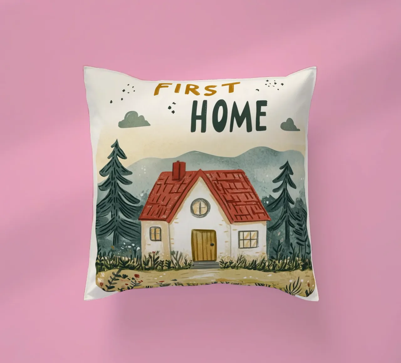 First Home (Version 2) kussen van treechild