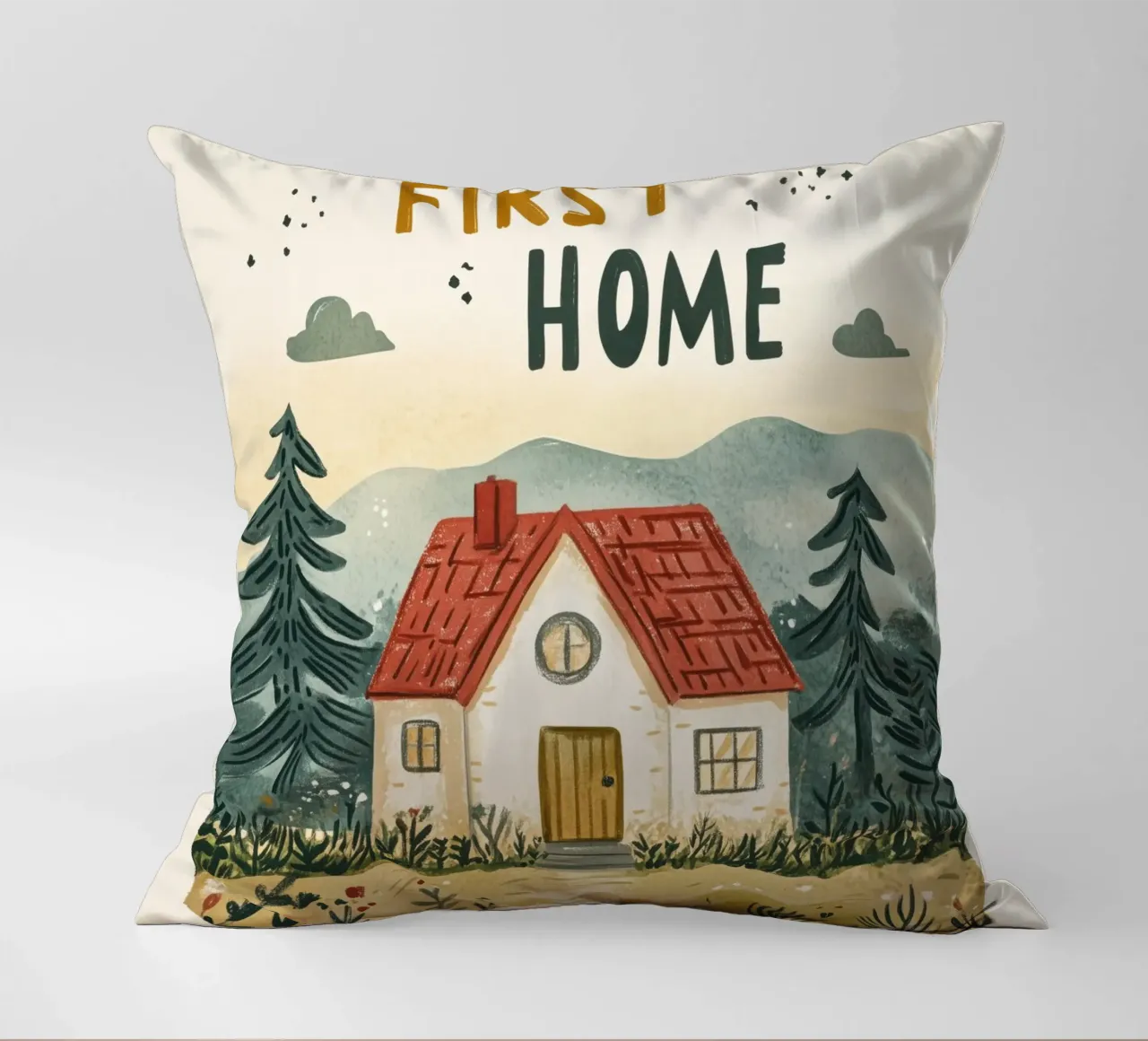 First Home (Version 2) kussen van treechild