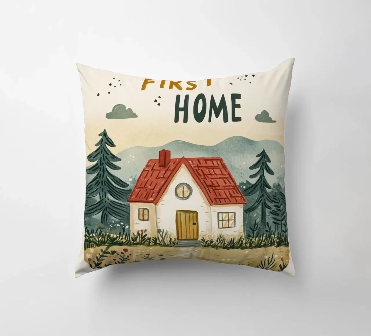 First Home (Version 2) kussen van treechild