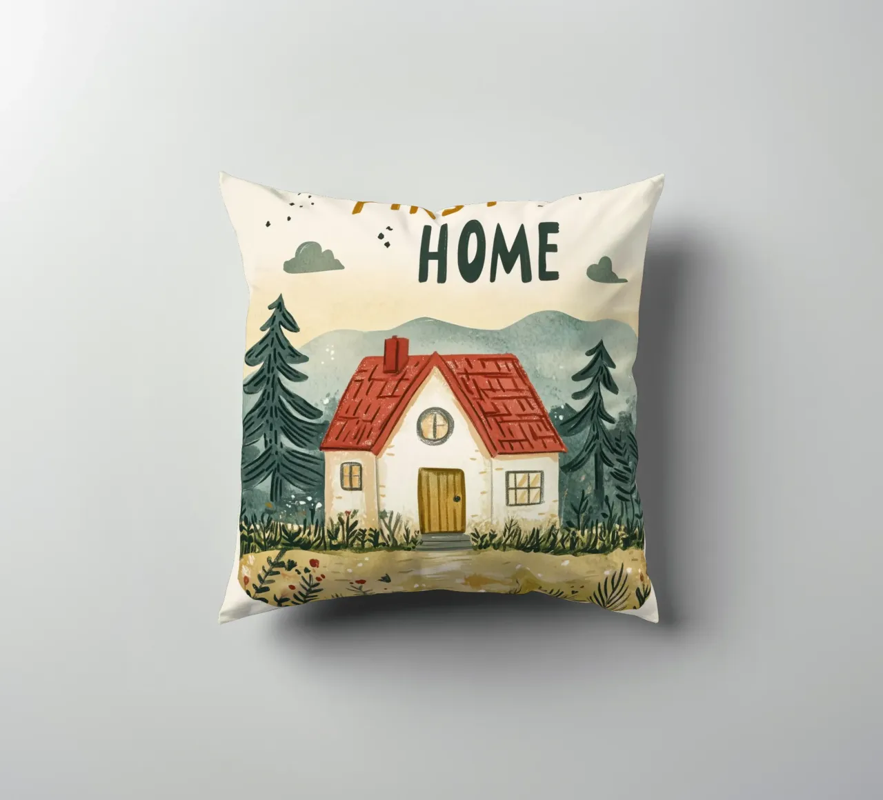First Home (Version 2) kussen van treechild