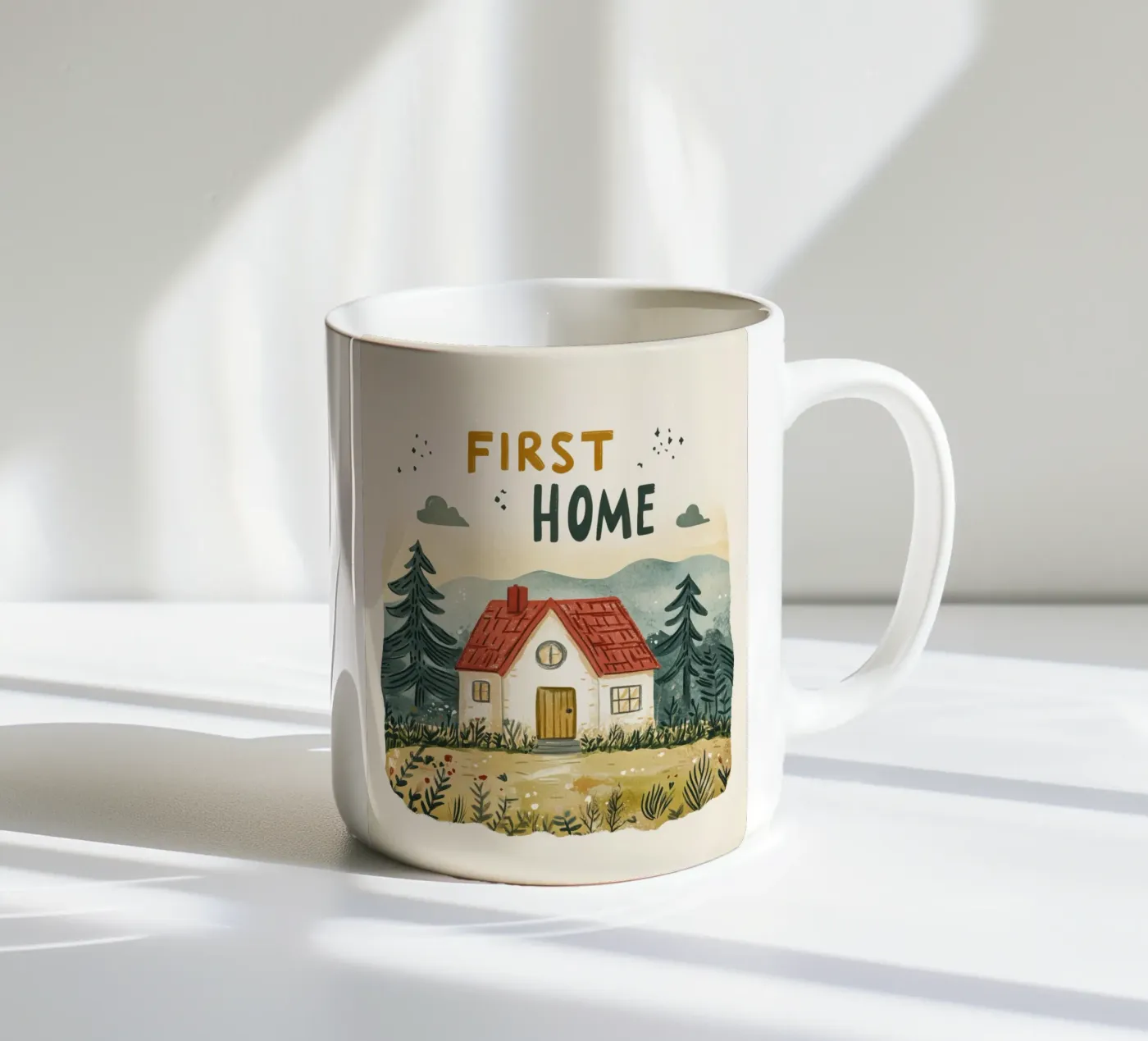 First Home (Version 2) keramische mok van treechild