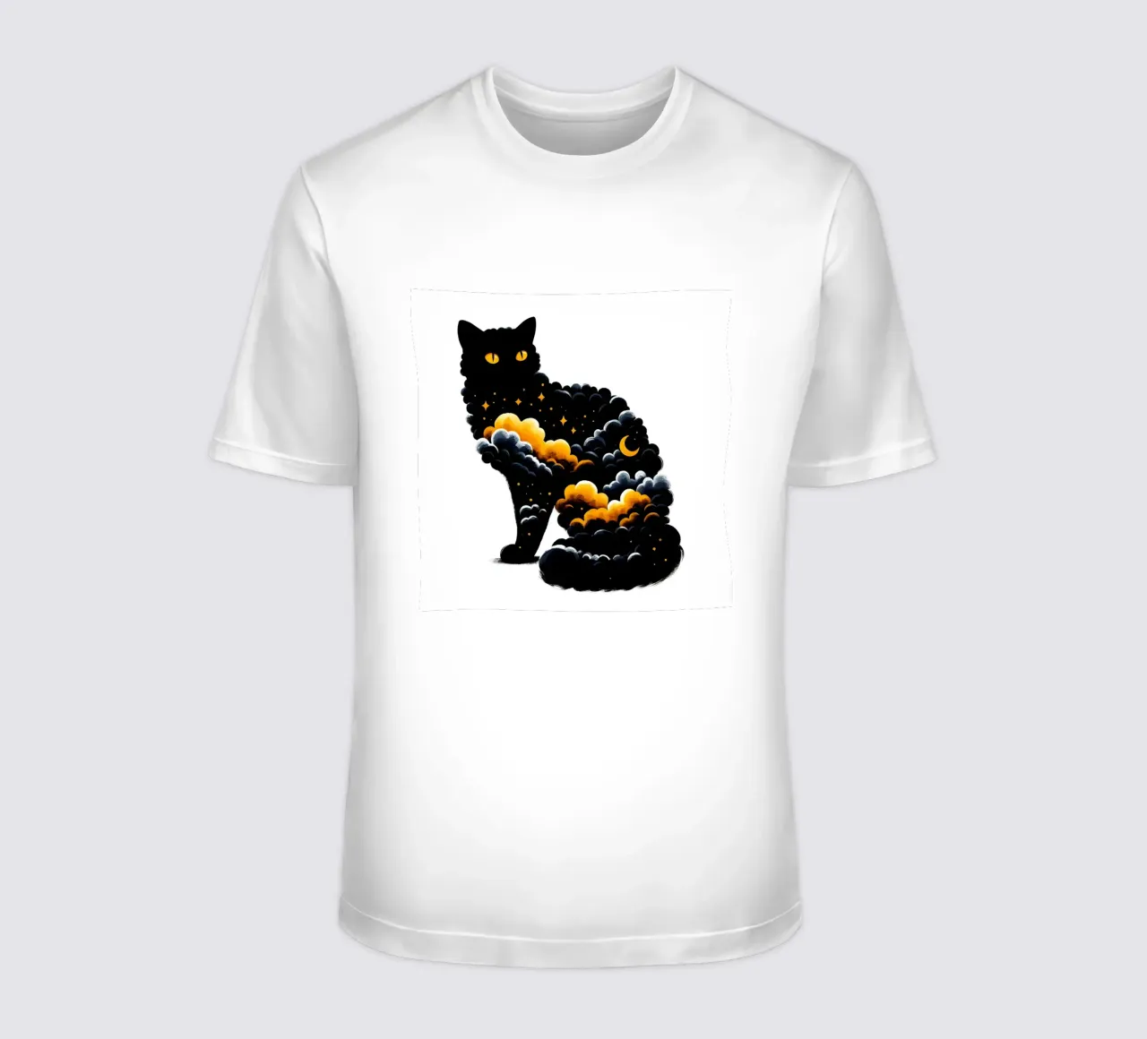 Celestial Black Cat t-shirt by ARTOMATIC