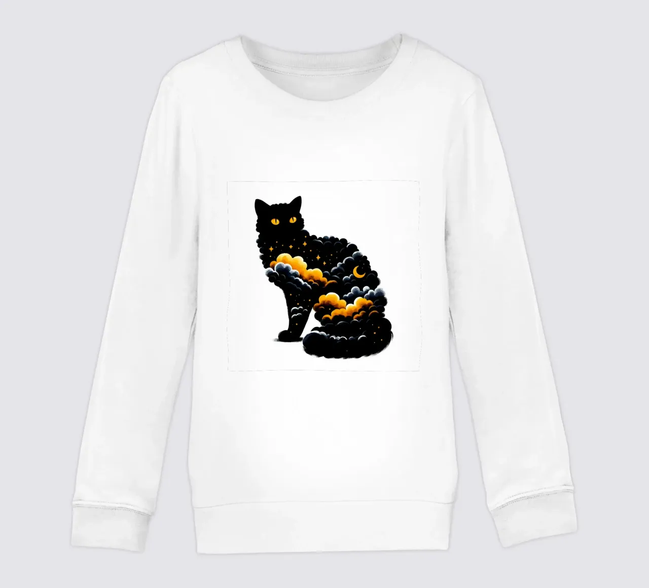 Gatto nero celeste felpa bambino da ARTOMATIC