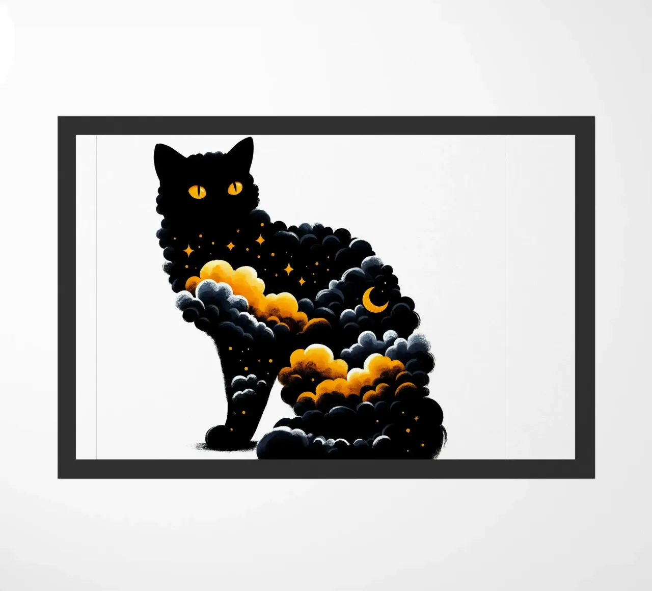 Gatto nero celeste zerbino da ARTOMATIC