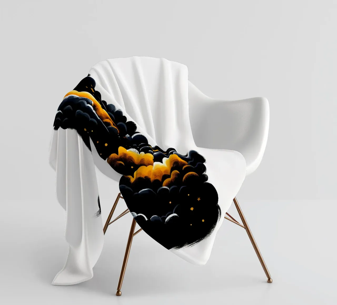 Gatto nero celeste coperta in pile da ARTOMATIC