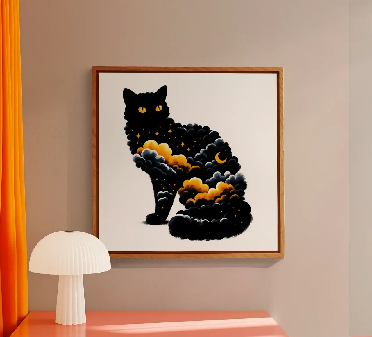 Gatto nero celeste plexiglass da ARTOMATIC