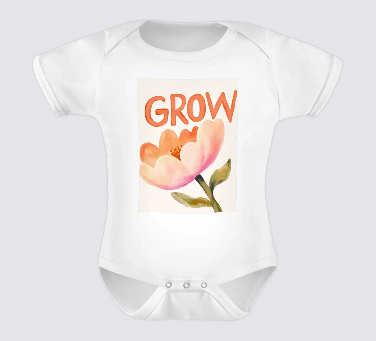 Grow short-sleeve baby romper by treechild