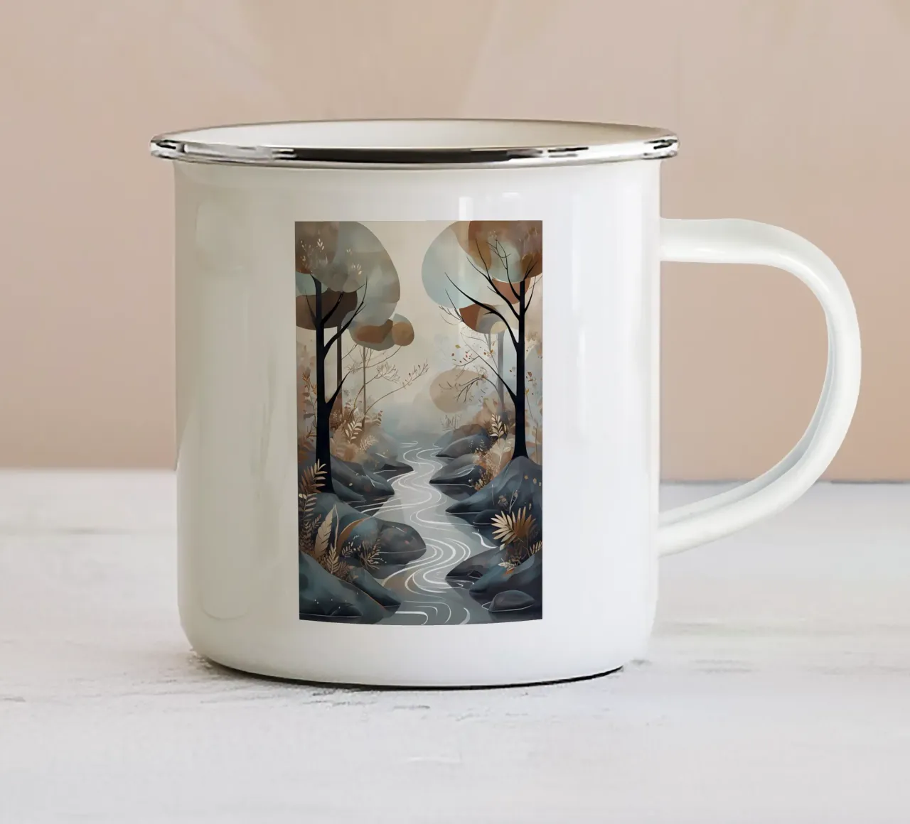 Sereno Streamside tazza in smalto da Artistic-shop