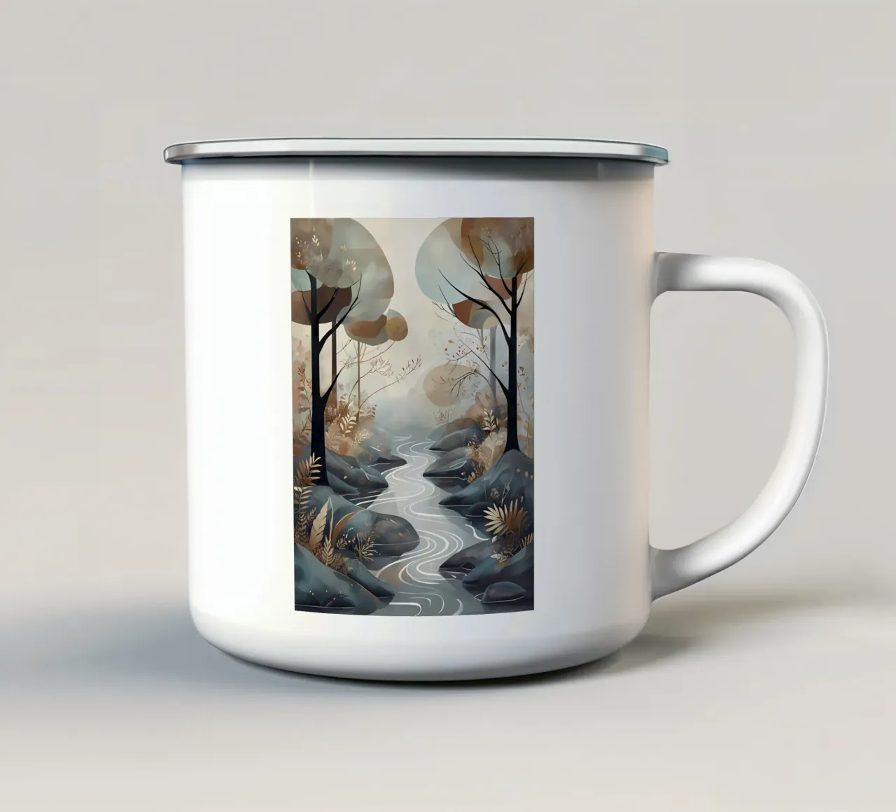 Sereno Streamside tazza in smalto da Artistic-shop