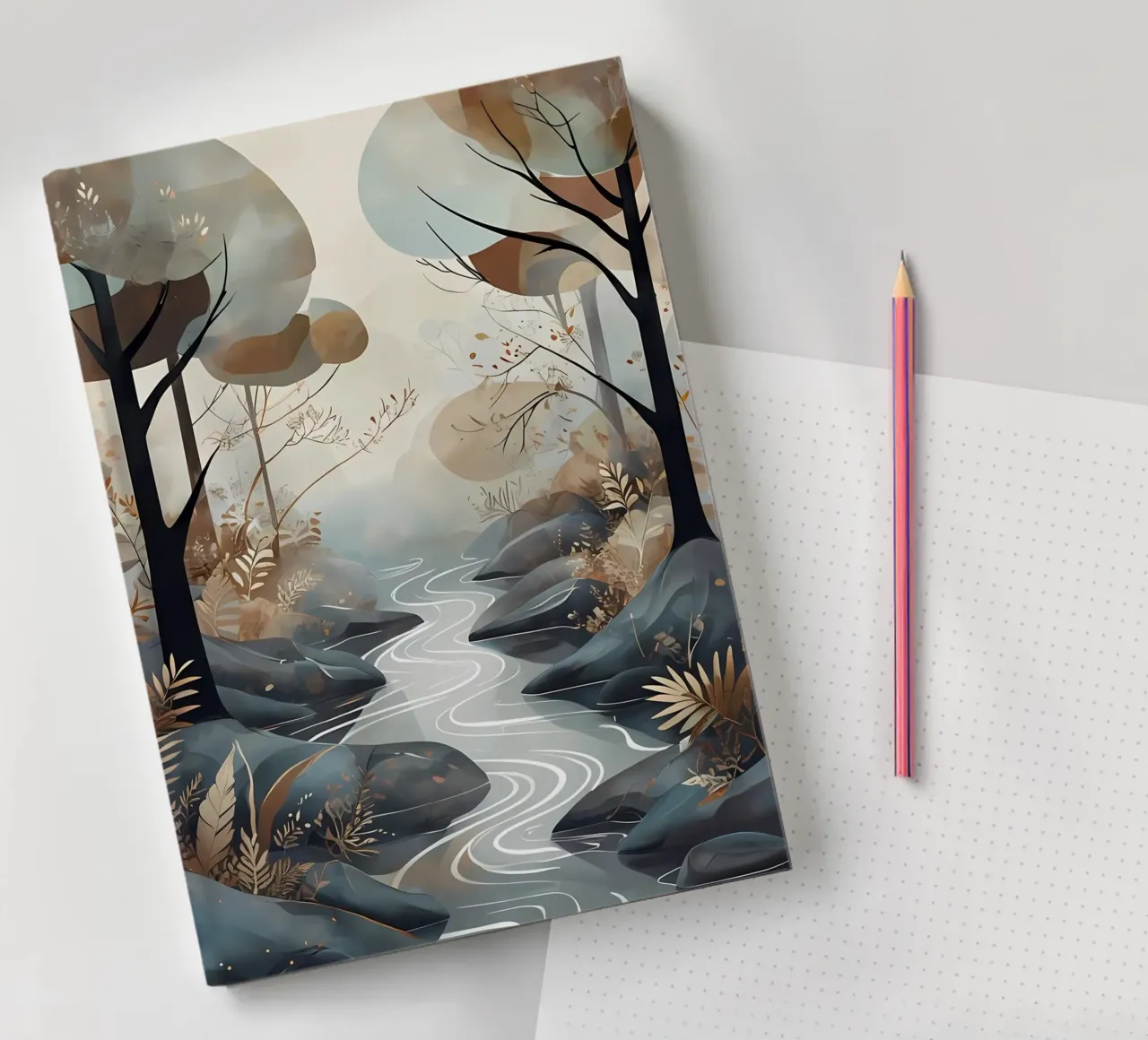 Serene Streamside notebook by Artistic-shop