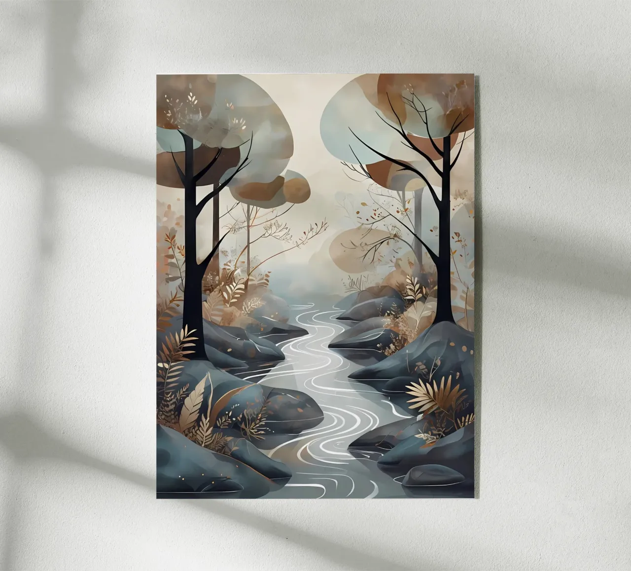 Serene Streamside acryl van Artistic-shop