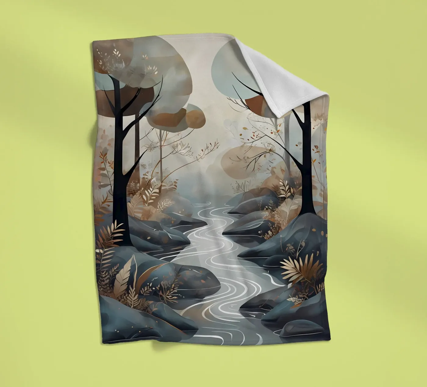 Serene Streamside Fleecedecke von Artistic-shop