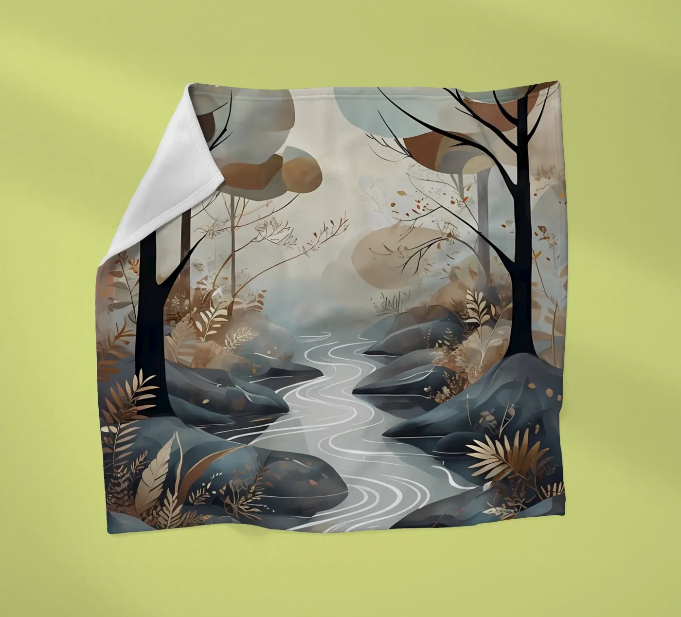Serene Streamside Fleecedecke von Artistic-shop