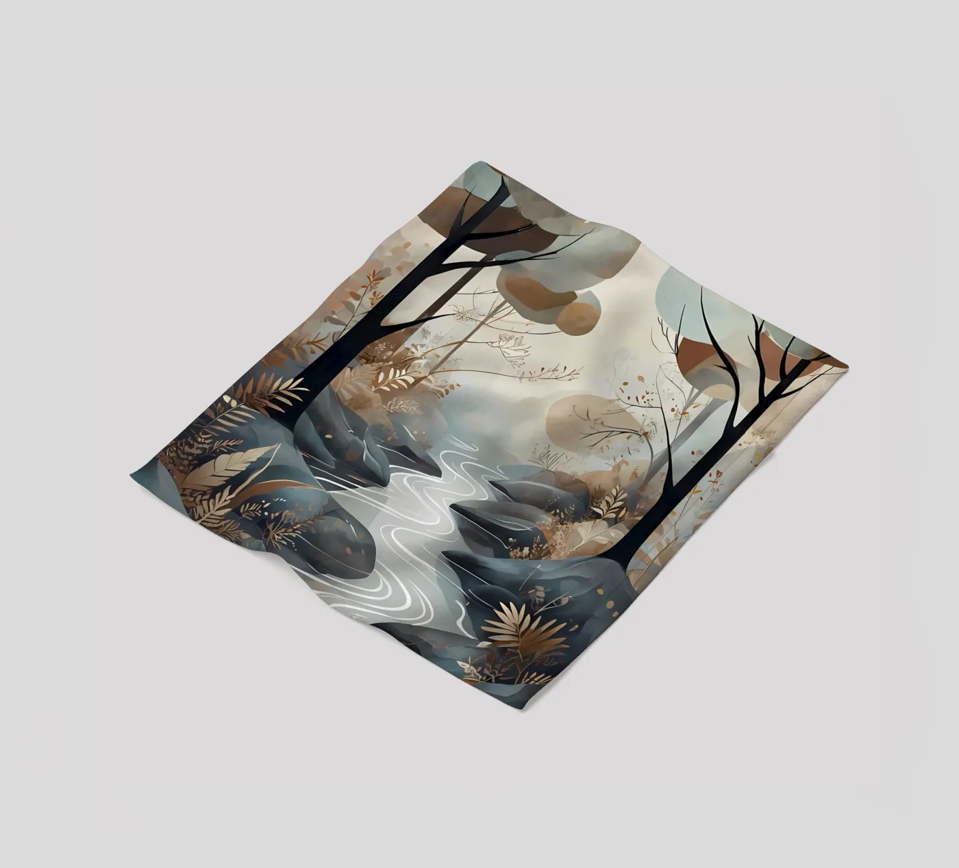 Serene Streamside Fleecedecke von Artistic-shop