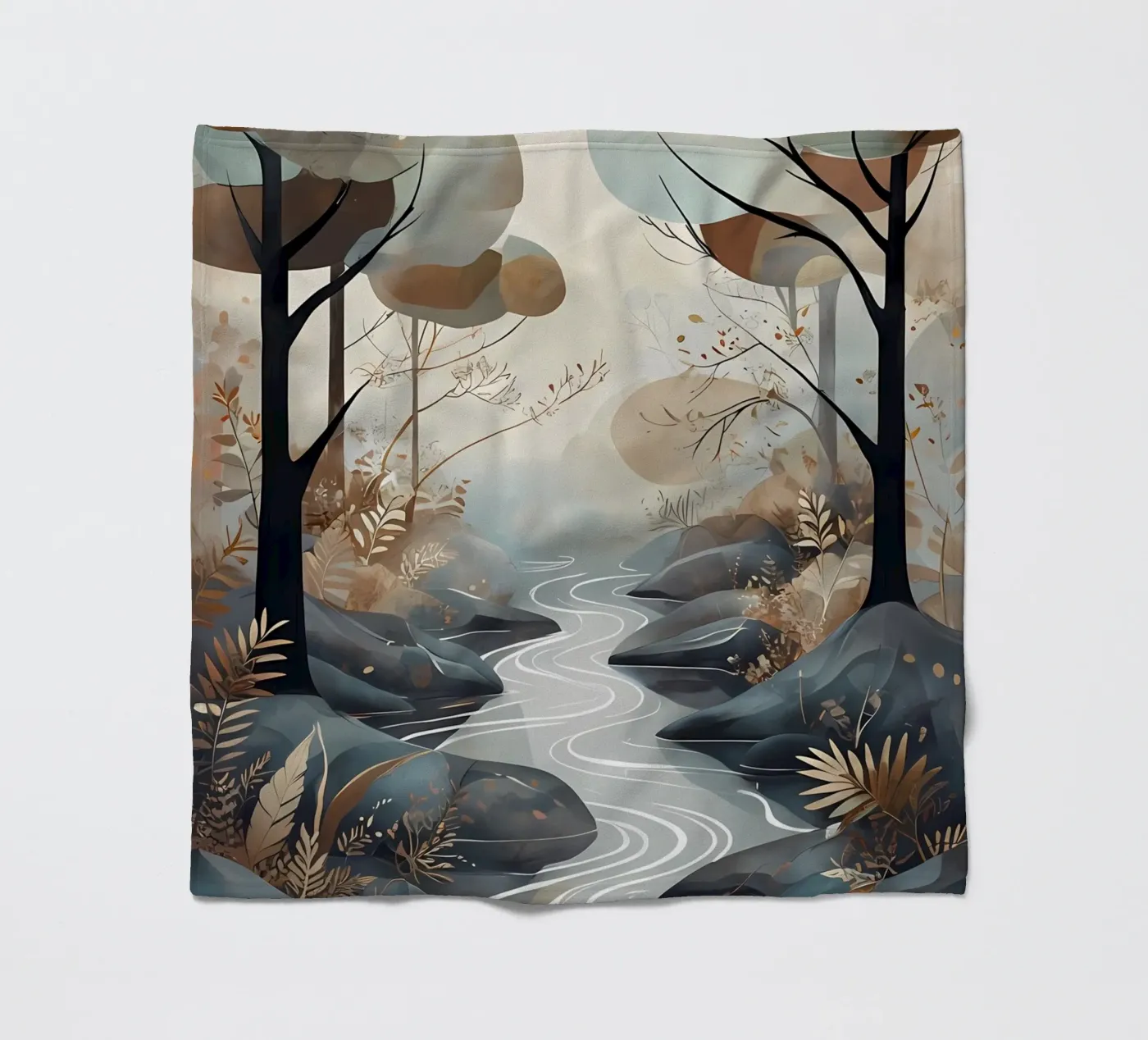 Serene Streamside Fleecedecke von Artistic-shop