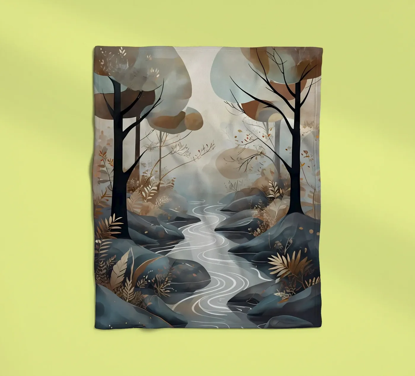 Serene Streamside Fleecedecke von Artistic-shop