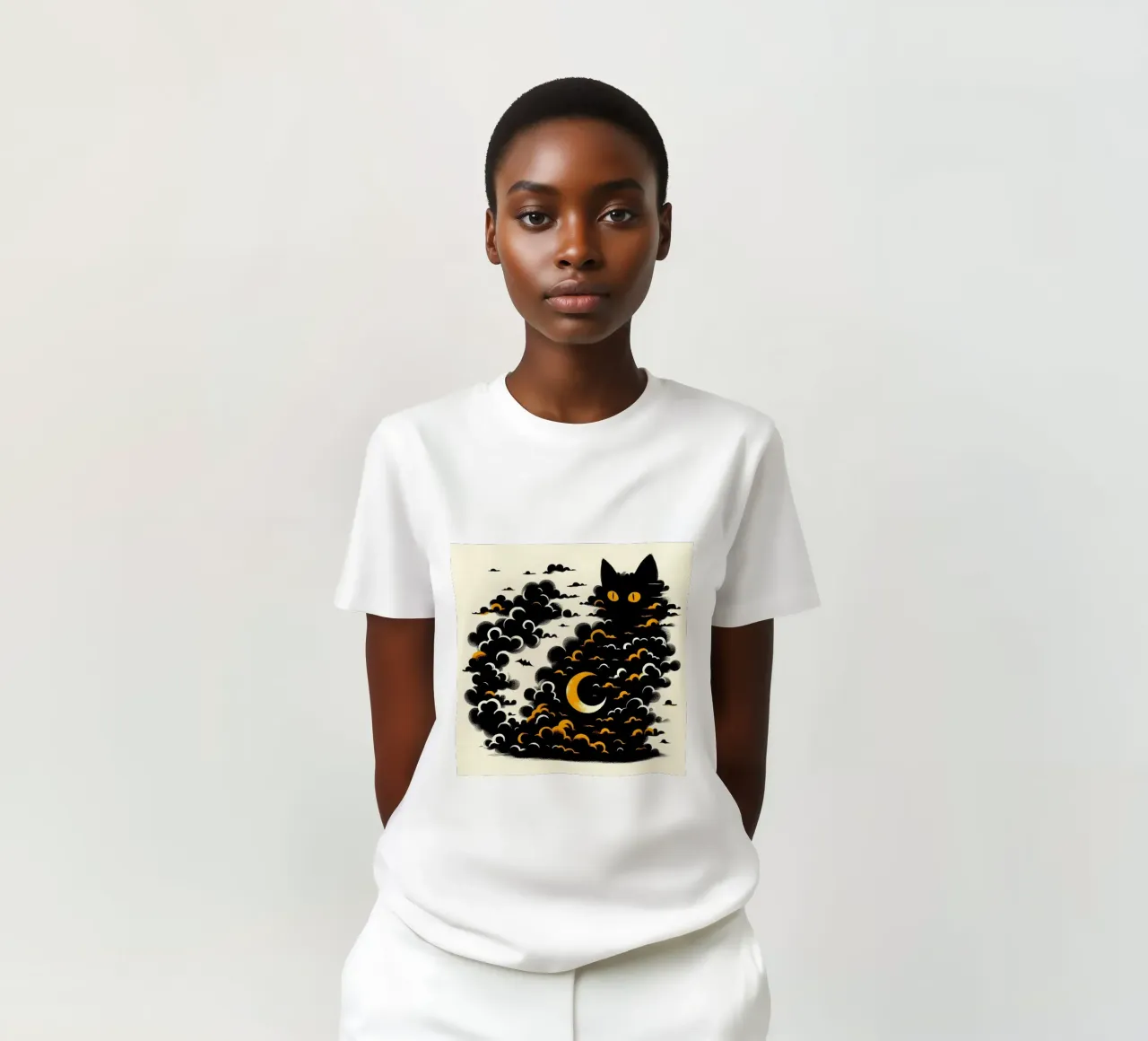 Gato en las nubes camiseta de ARTOMATIC