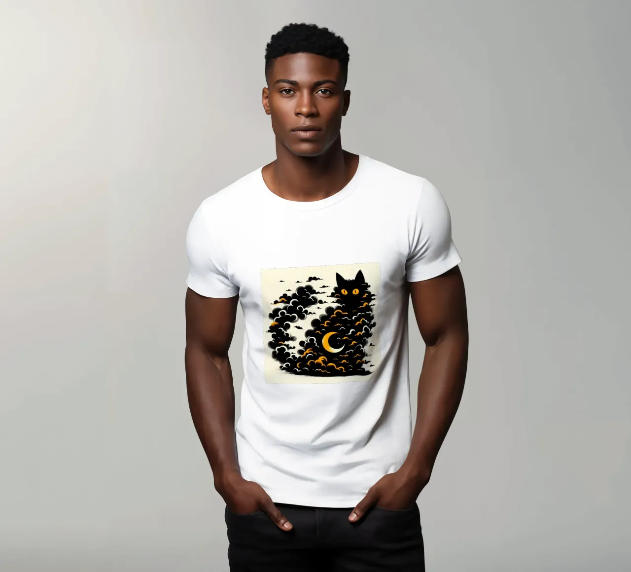 Gato en las nubes camiseta de ARTOMATIC