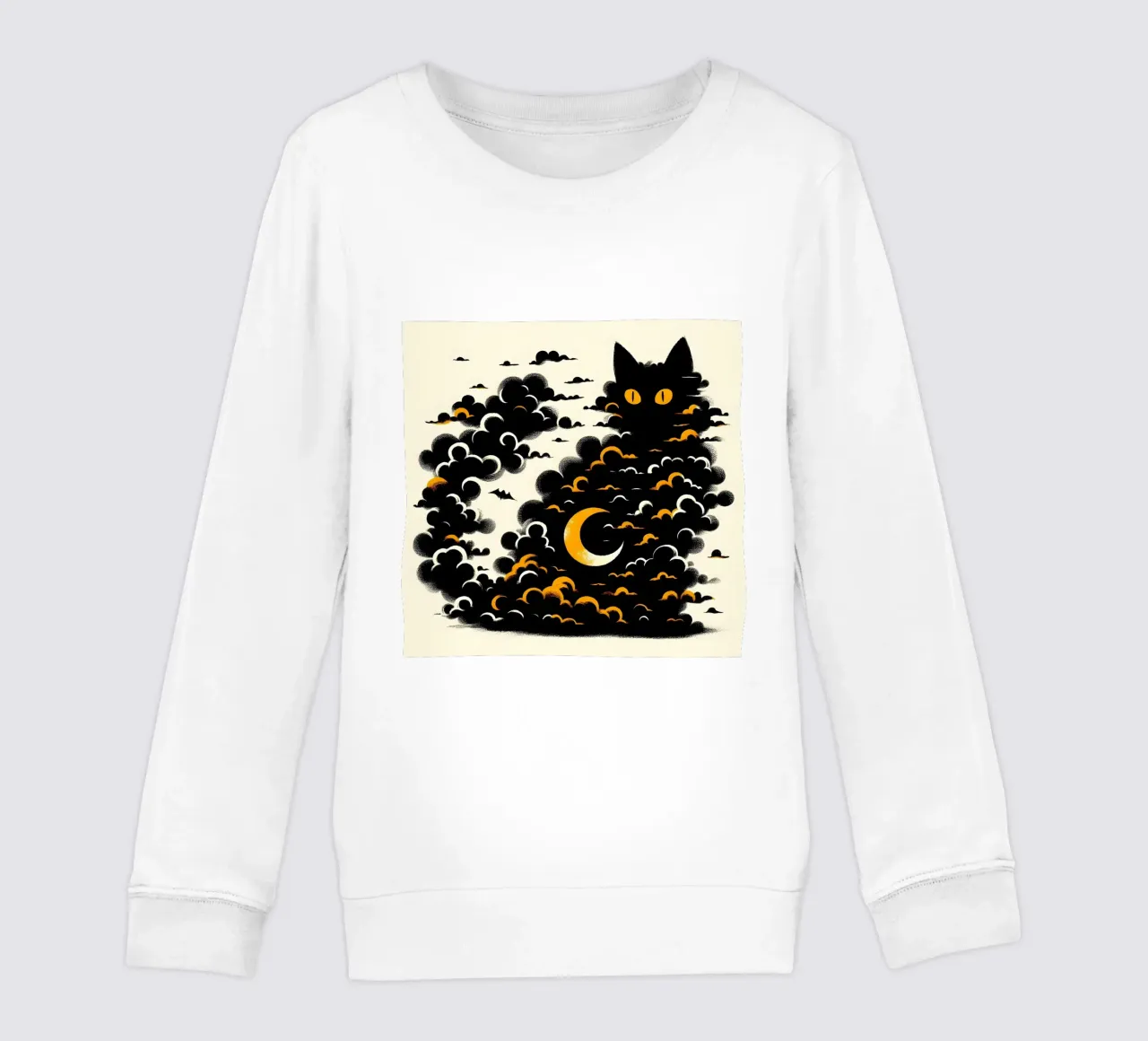 Cat In The Clouds kids sweatshirt by ARTOMATIC