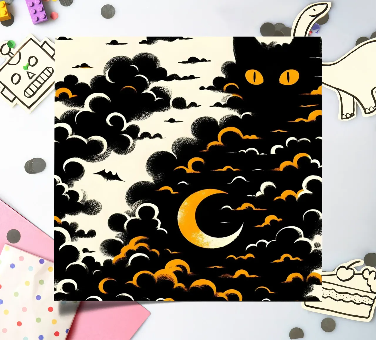 Cat In The Clouds sticker sheet by ARTOMATIC