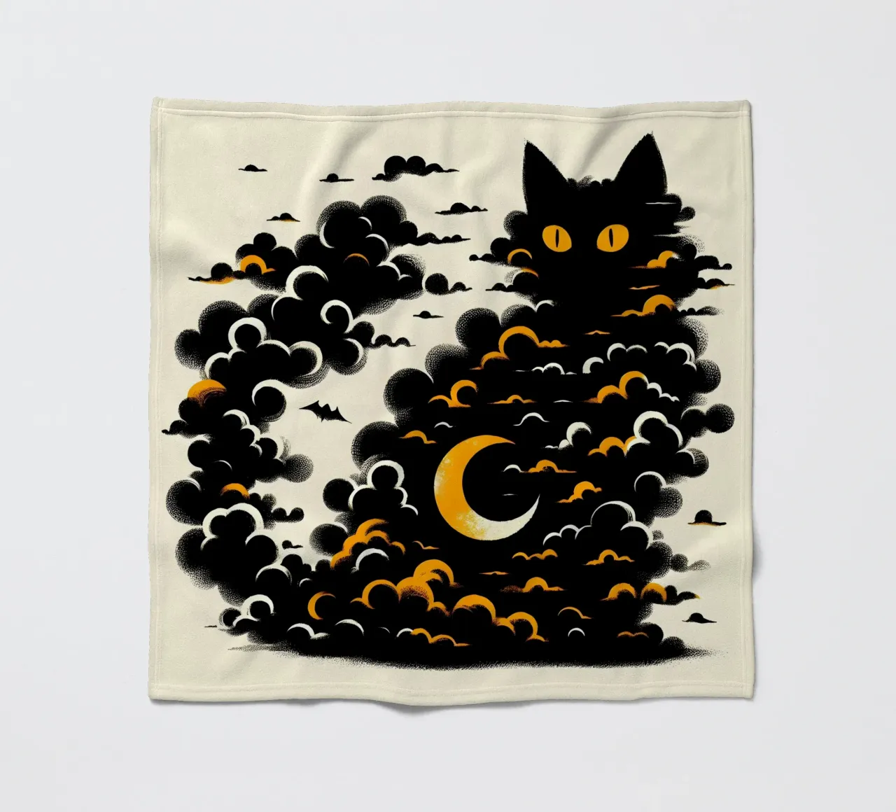 Gatto tra le nuvole coperta in pile da ARTOMATIC