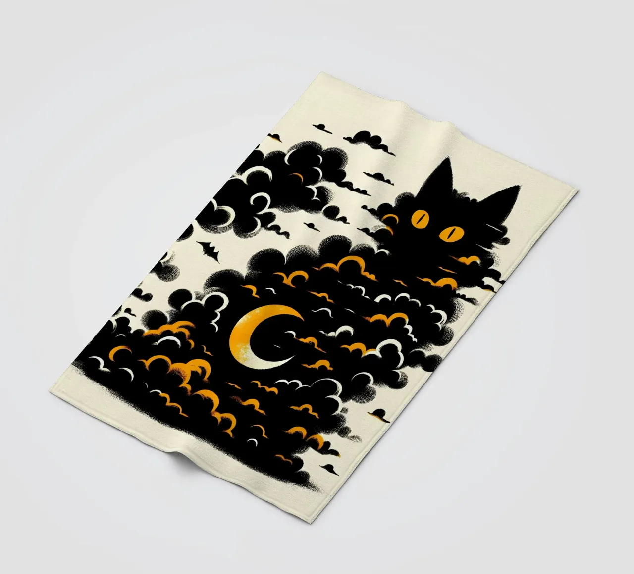 Gatto tra le nuvole coperta in pile da ARTOMATIC