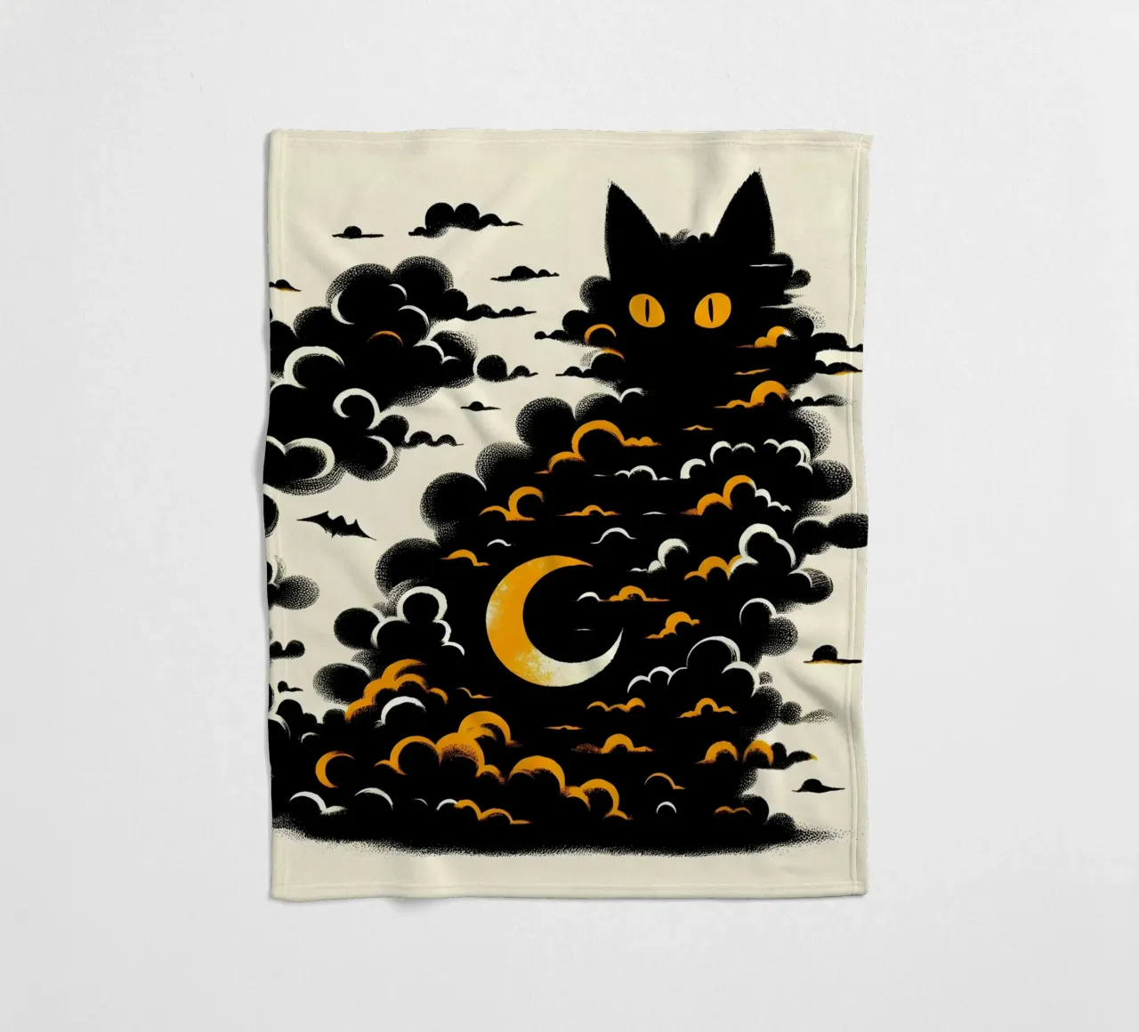 Gatto tra le nuvole coperta in pile da ARTOMATIC