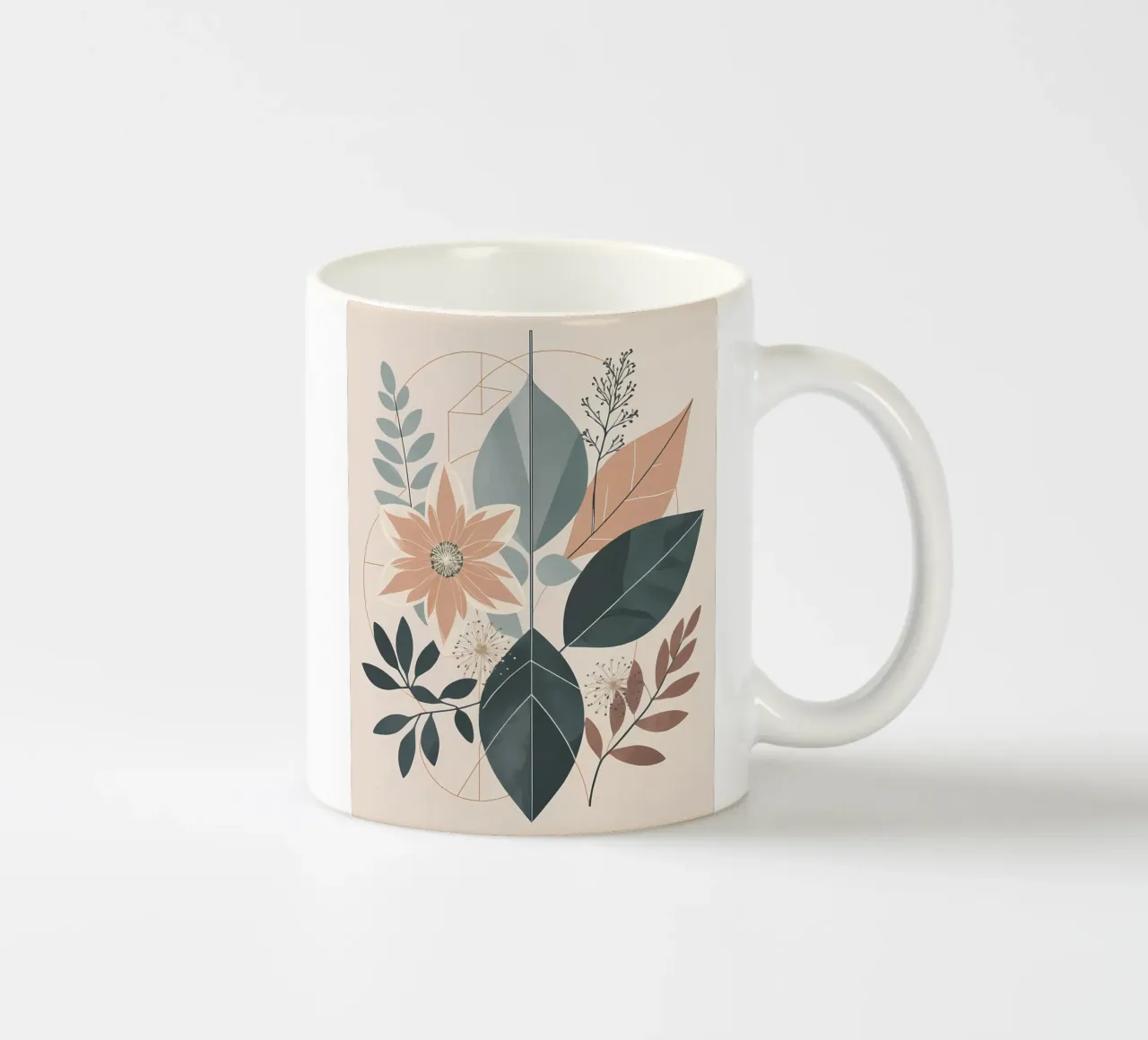Astratto floreale bohémien tazza in ceramica da Artistic-shop