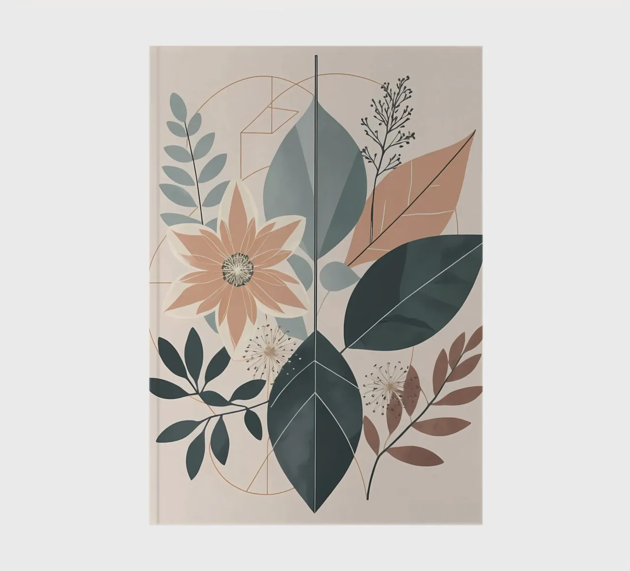 Bohemian Floral Abstract notebook by Artistic-shop