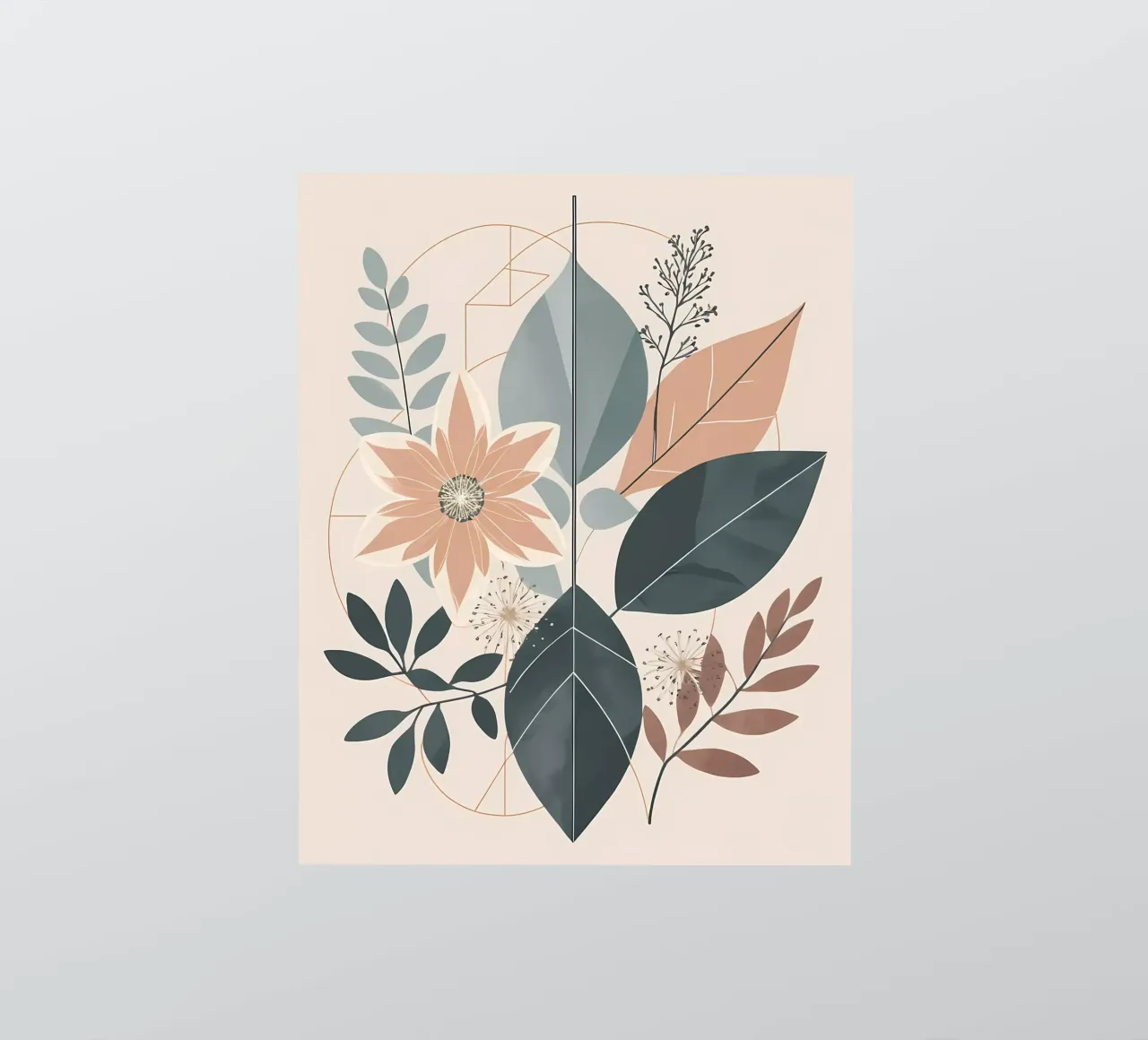 Bohemian Floral Abstrakt Sticker von Artistic-shop
