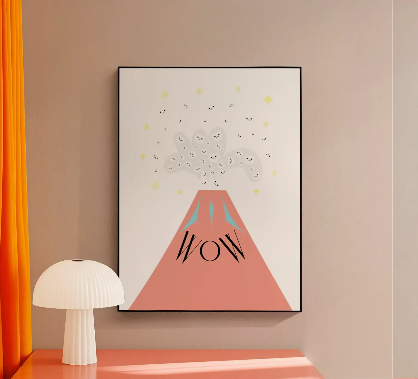 WOW - Cat mountain Acryl-Glas von natural neutral