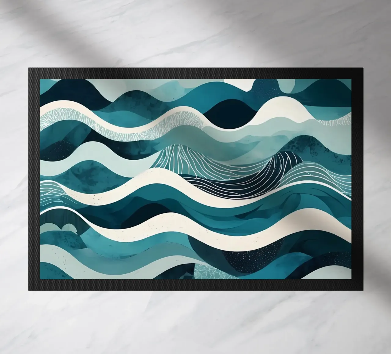Gelassene Seelandschaft Fußmatte von Artistic-shop