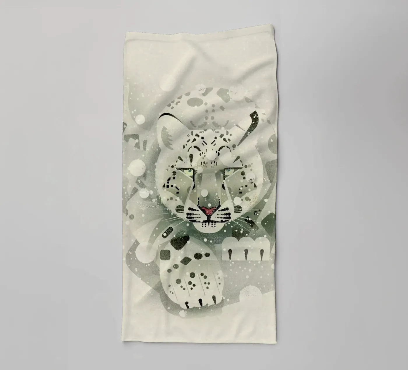 Schneeleopard badhanddoek van Dieter Braun