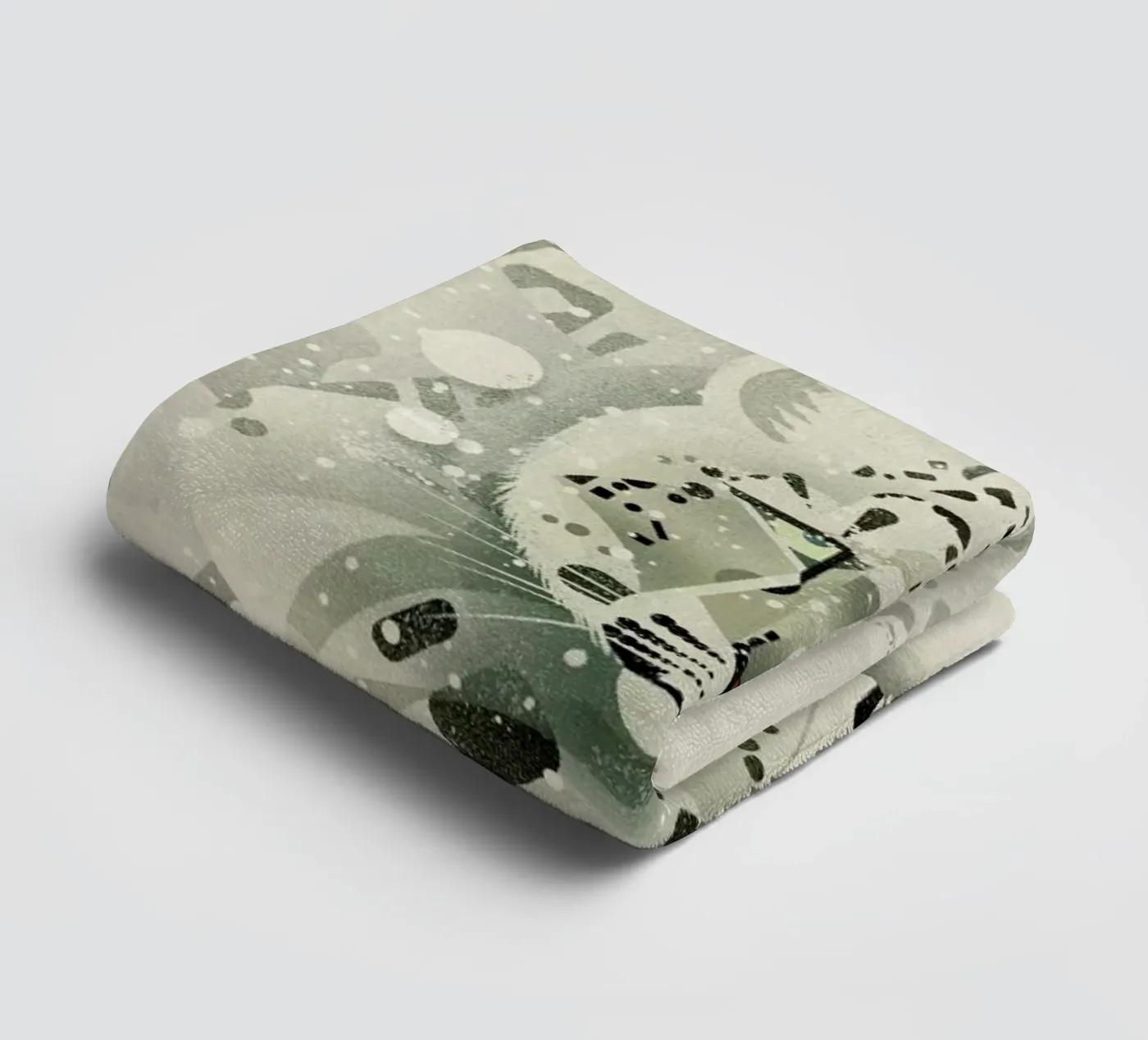 Schneeleopard badhanddoek van Dieter Braun