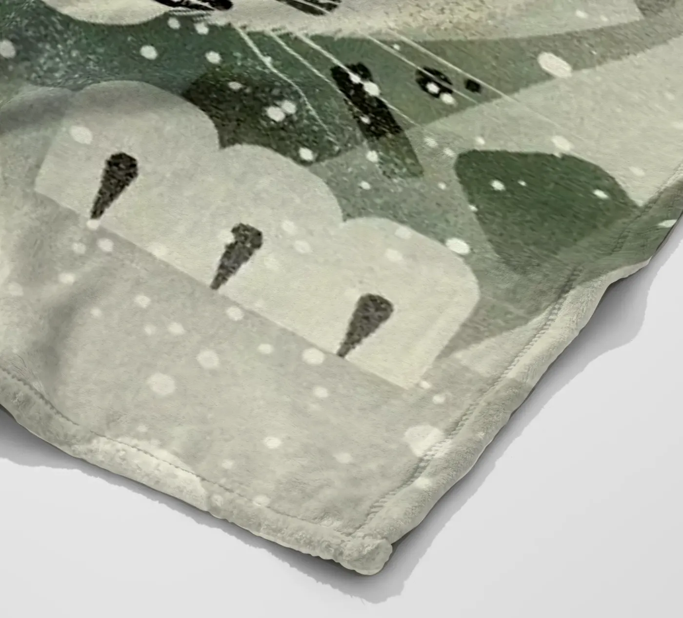 Schneeleopard Fleecedecke von Dieter Braun