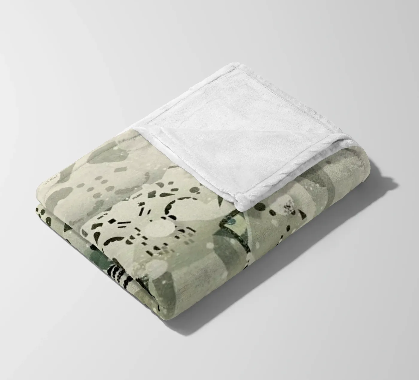 Schneeleopard fleecedeken van Dieter Braun