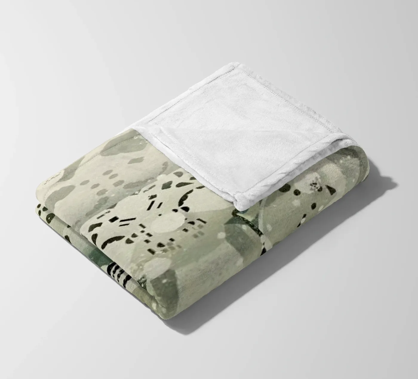 Schneeleopard fleecedeken van Dieter Braun