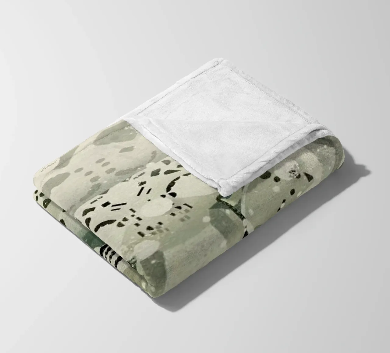 Schneeleopard fleecedeken van Dieter Braun