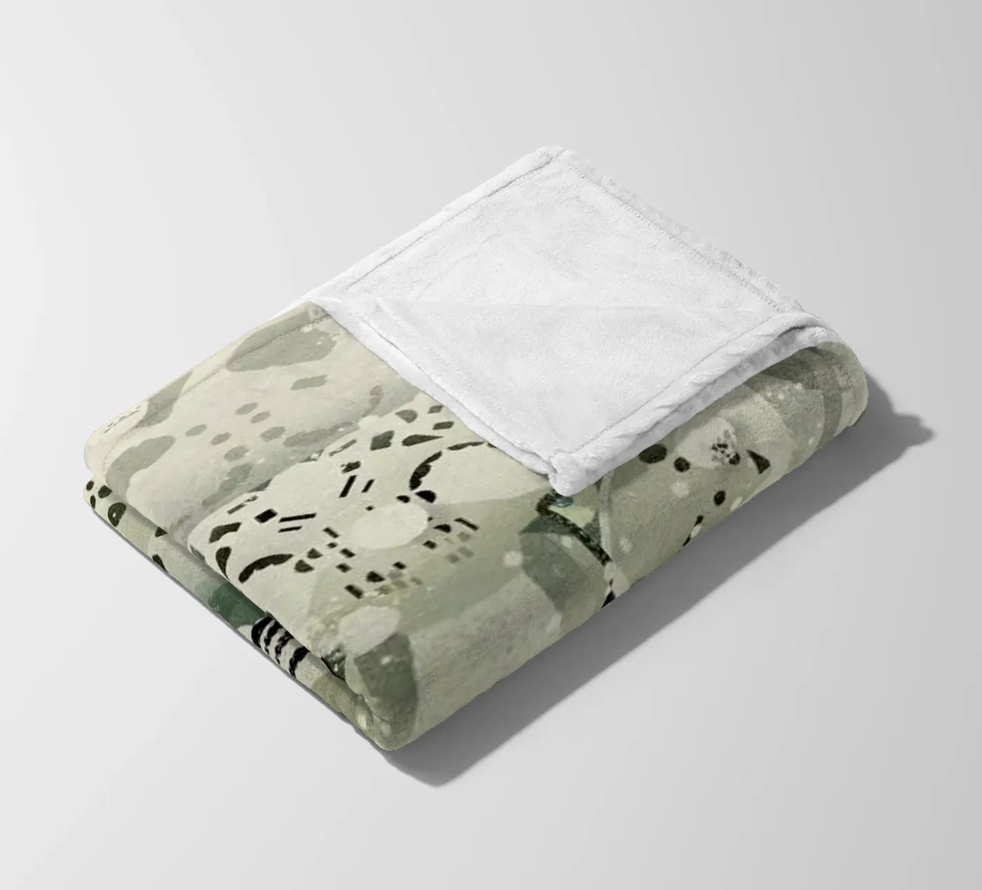 Schneeleopard fleecedeken van Dieter Braun