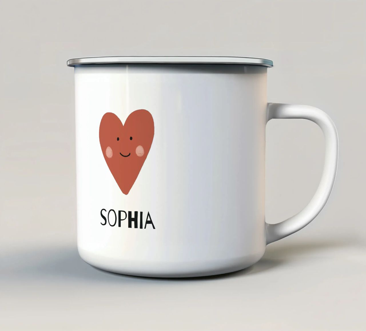 Heart tazza in smalto da pv design