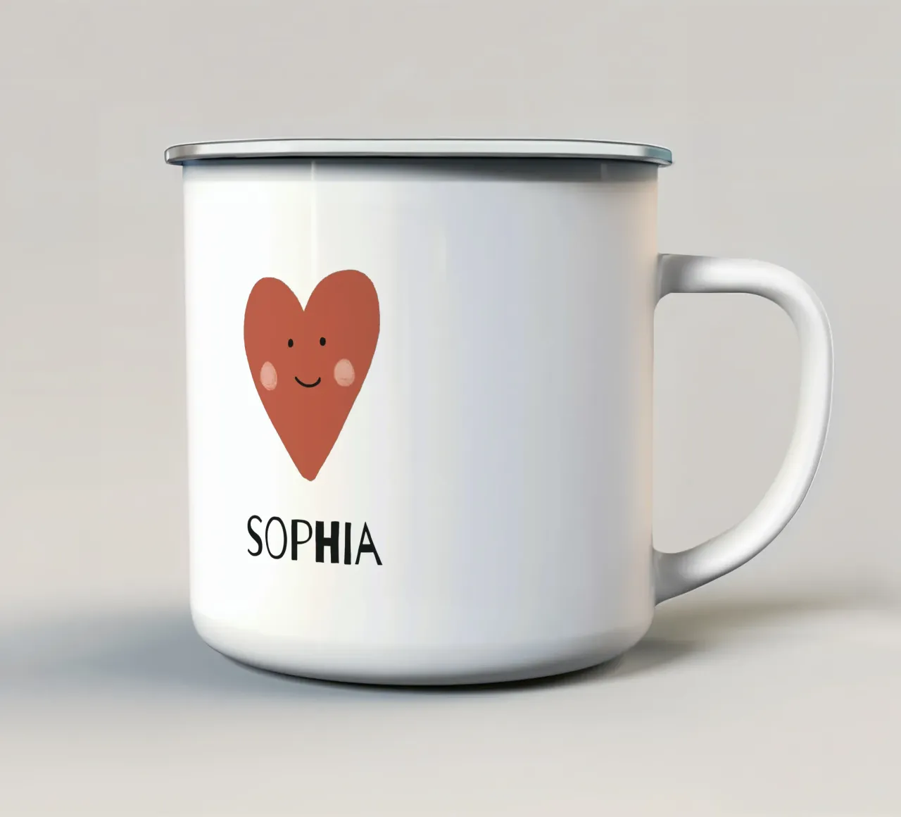 Heart tazza in smalto da pv design
