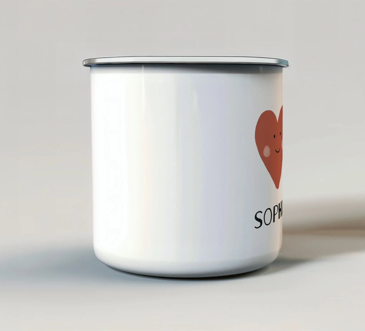 Heart tazza in smalto da pv design