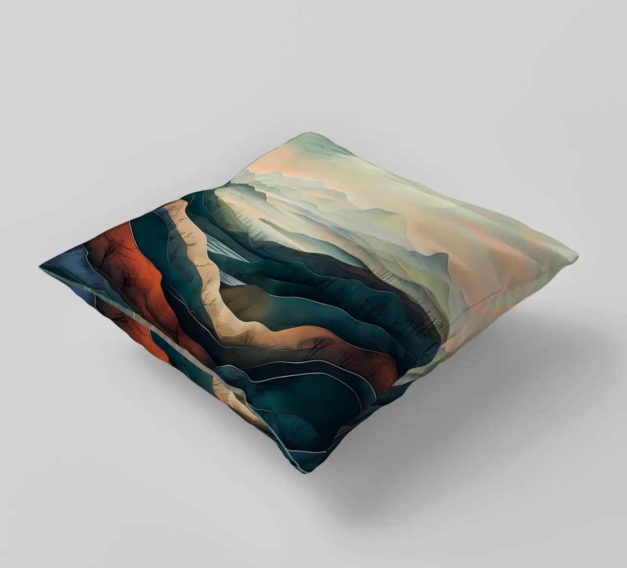Tranquillità al chiaro di luna cuscino da Artistic-shop