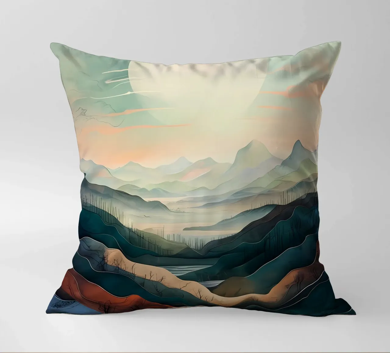 Tranquillità al chiaro di luna cuscino da Artistic-shop