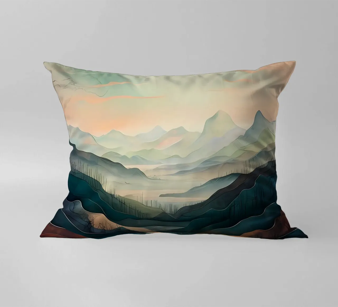 Tranquillità al chiaro di luna cuscino da Artistic-shop