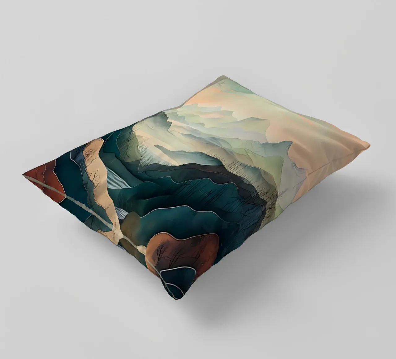Tranquillità al chiaro di luna cuscino da Artistic-shop