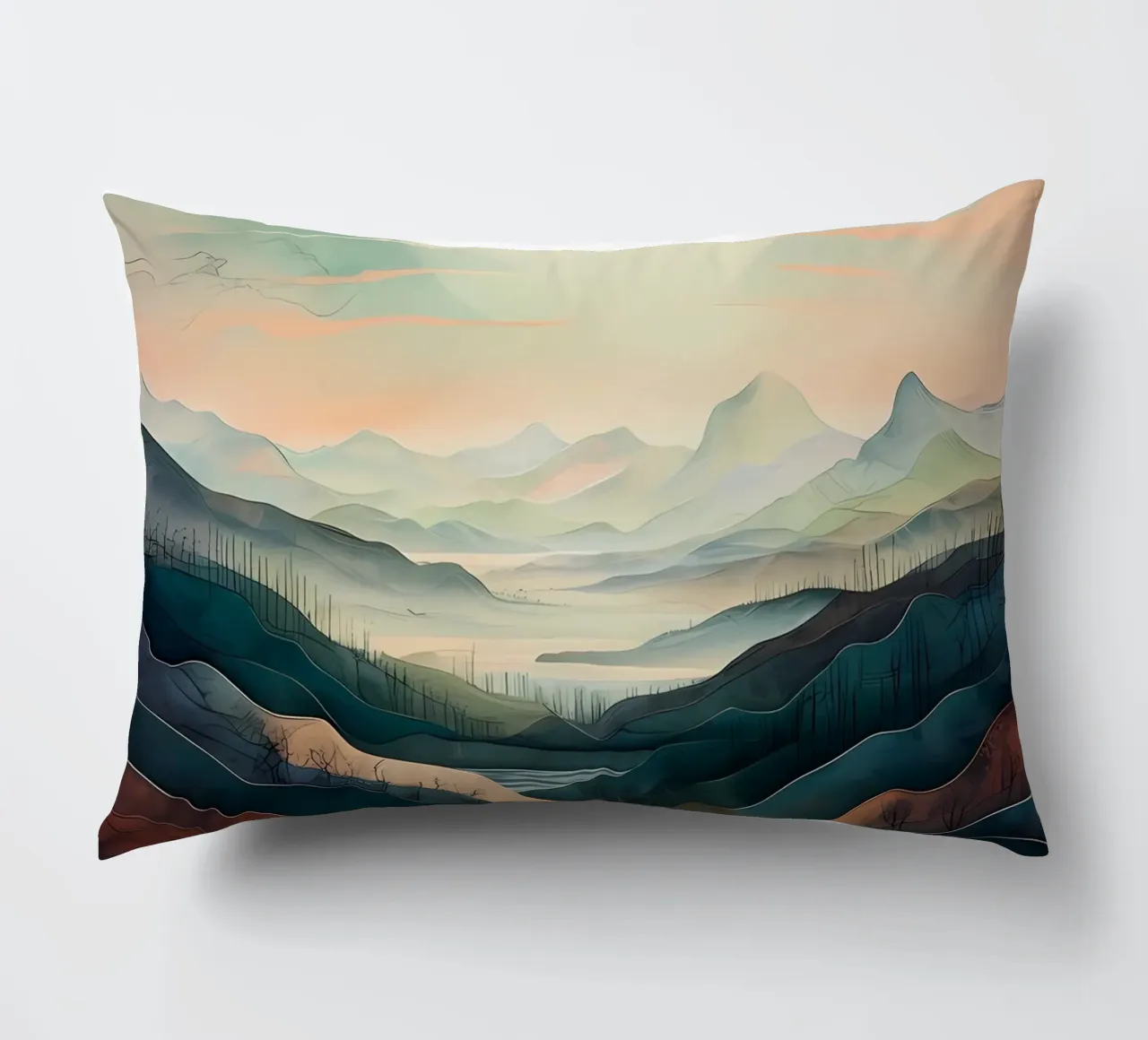 Tranquillità al chiaro di luna cuscino da Artistic-shop