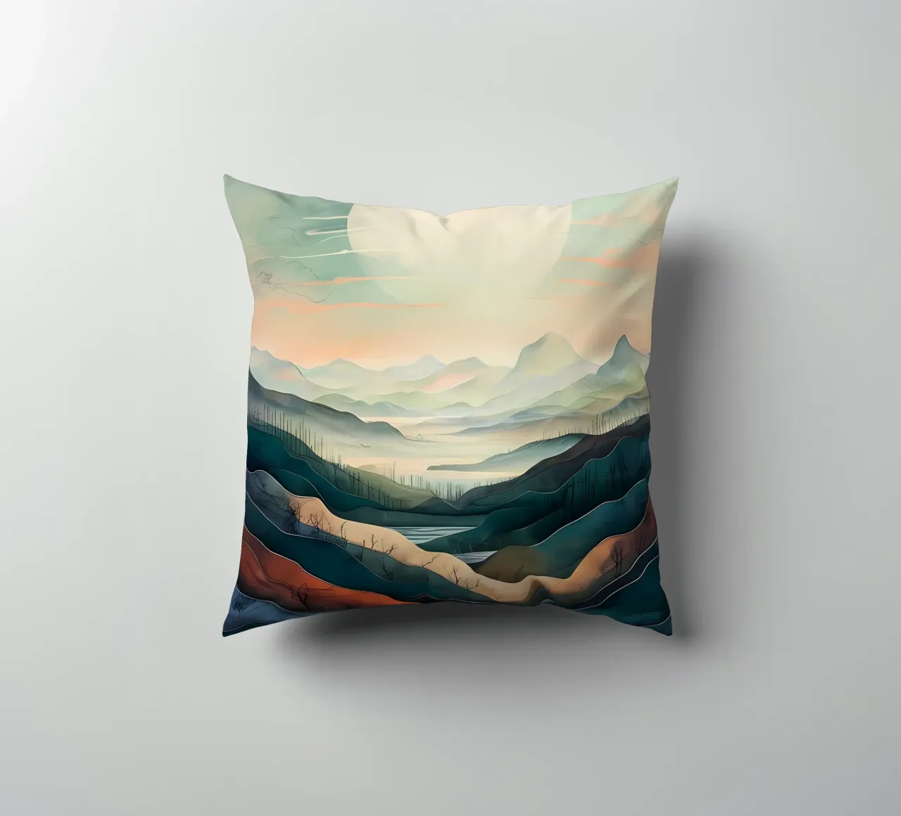 Tranquillità al chiaro di luna cuscino da Artistic-shop
