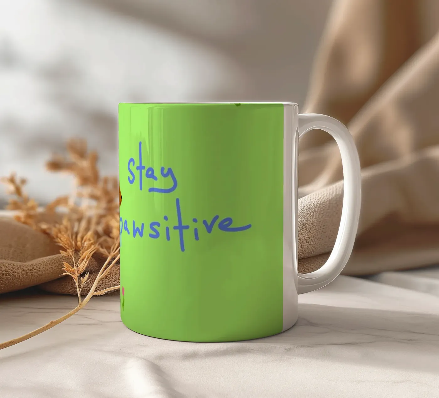 pawsitive ceramic mug by annaamabella