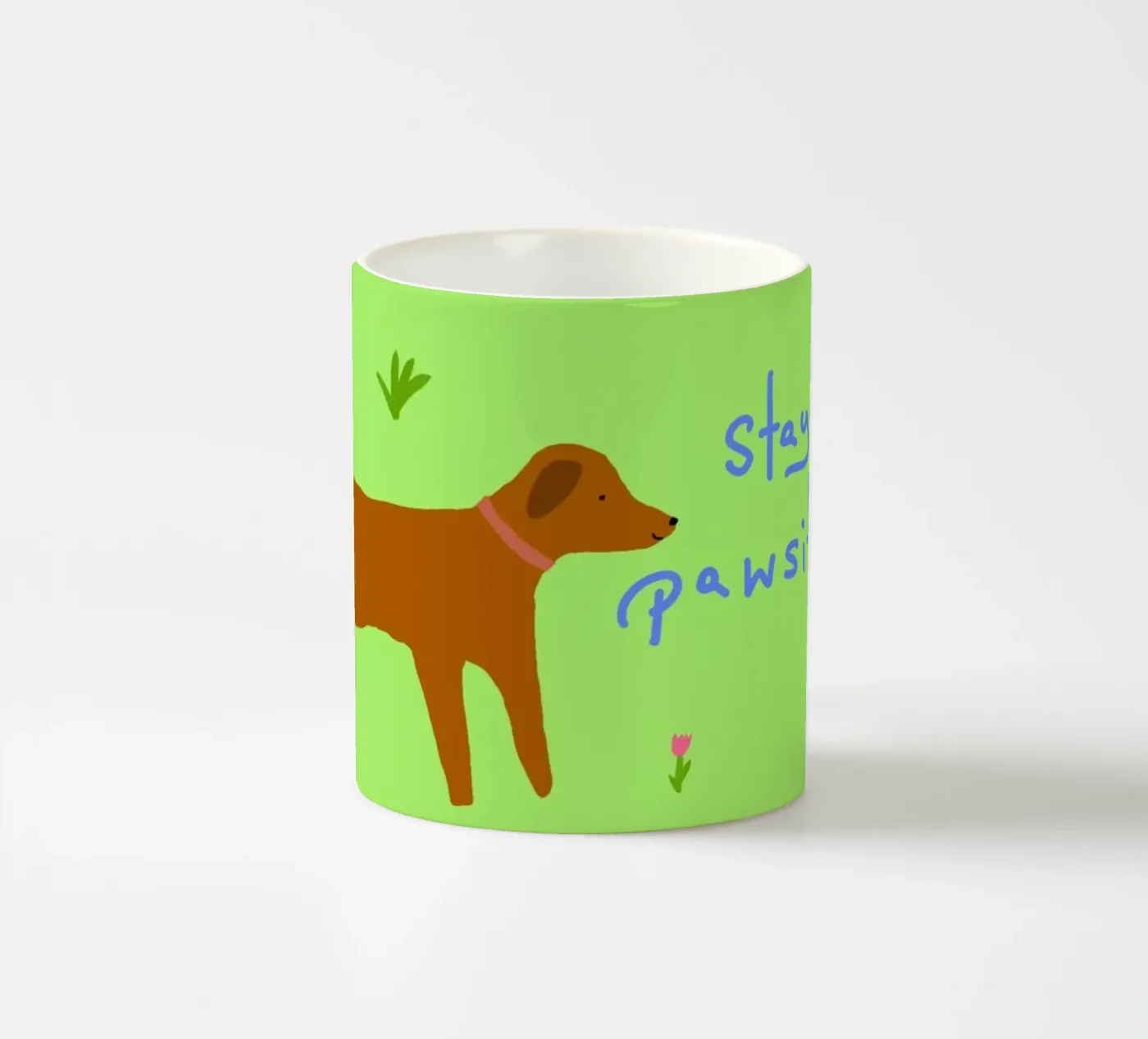 pawsitive ceramic mug by annaamabella